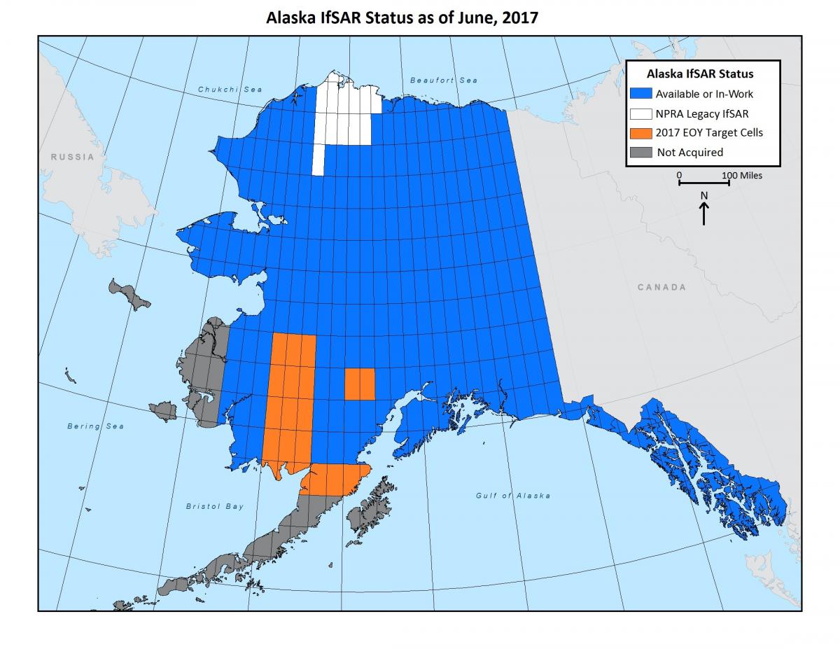 Alaska InSAR status, with 2017 end-of-year anticipated increase.