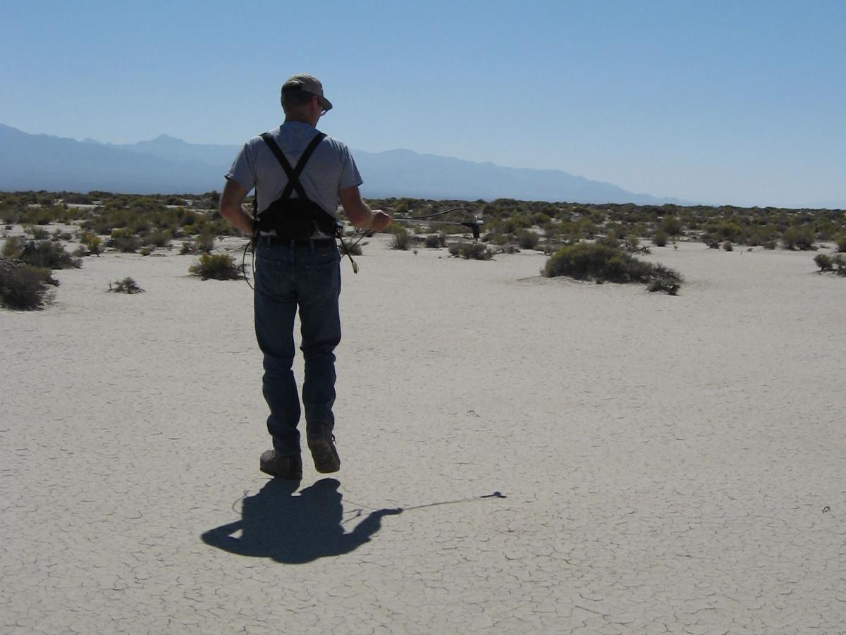 Acquiring reflectance spectra in Dixie Valley, Nevada