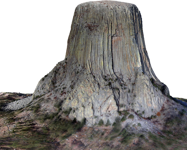 Devil's Tower National Monument Model: A 3D model is created of the Devil's Tower National Monument from several overlapping images captured by a natural color camera onboard a USGS drone.