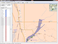 Mapping locations of hazards for use in flight planning and GPS displays for aerial surveys