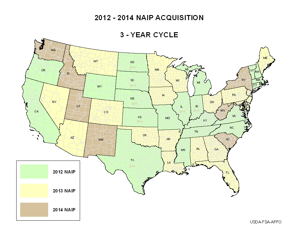 2012–2014 NAIP acquisition schedule.