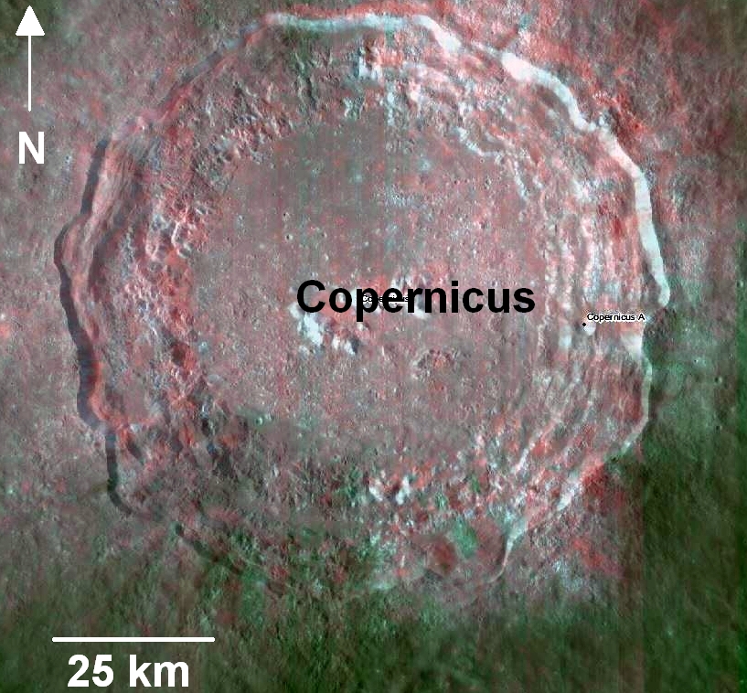 Mosaic of M3 hyperspectral images of Copernicus Crater on the Moon.