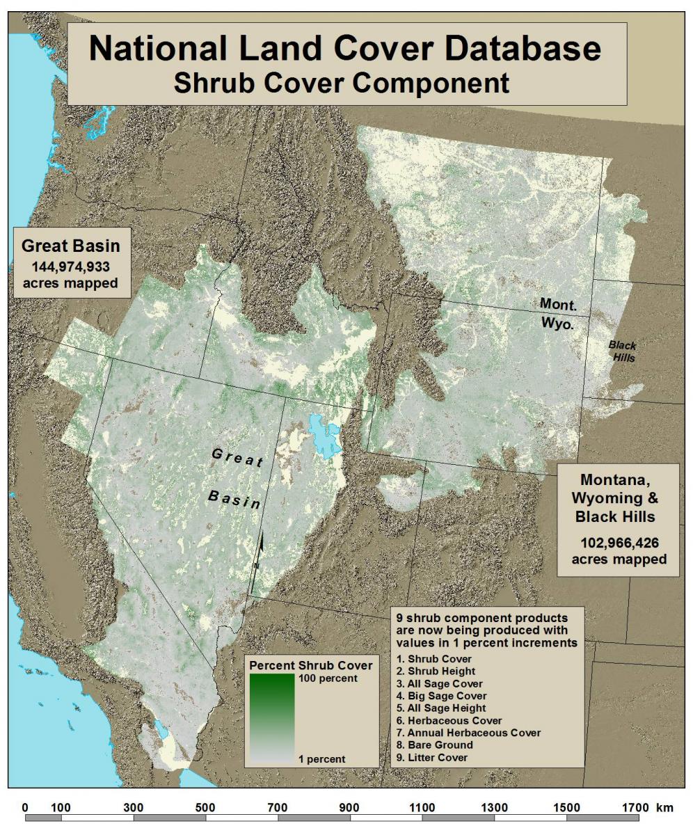 NLCD shrub cover component.