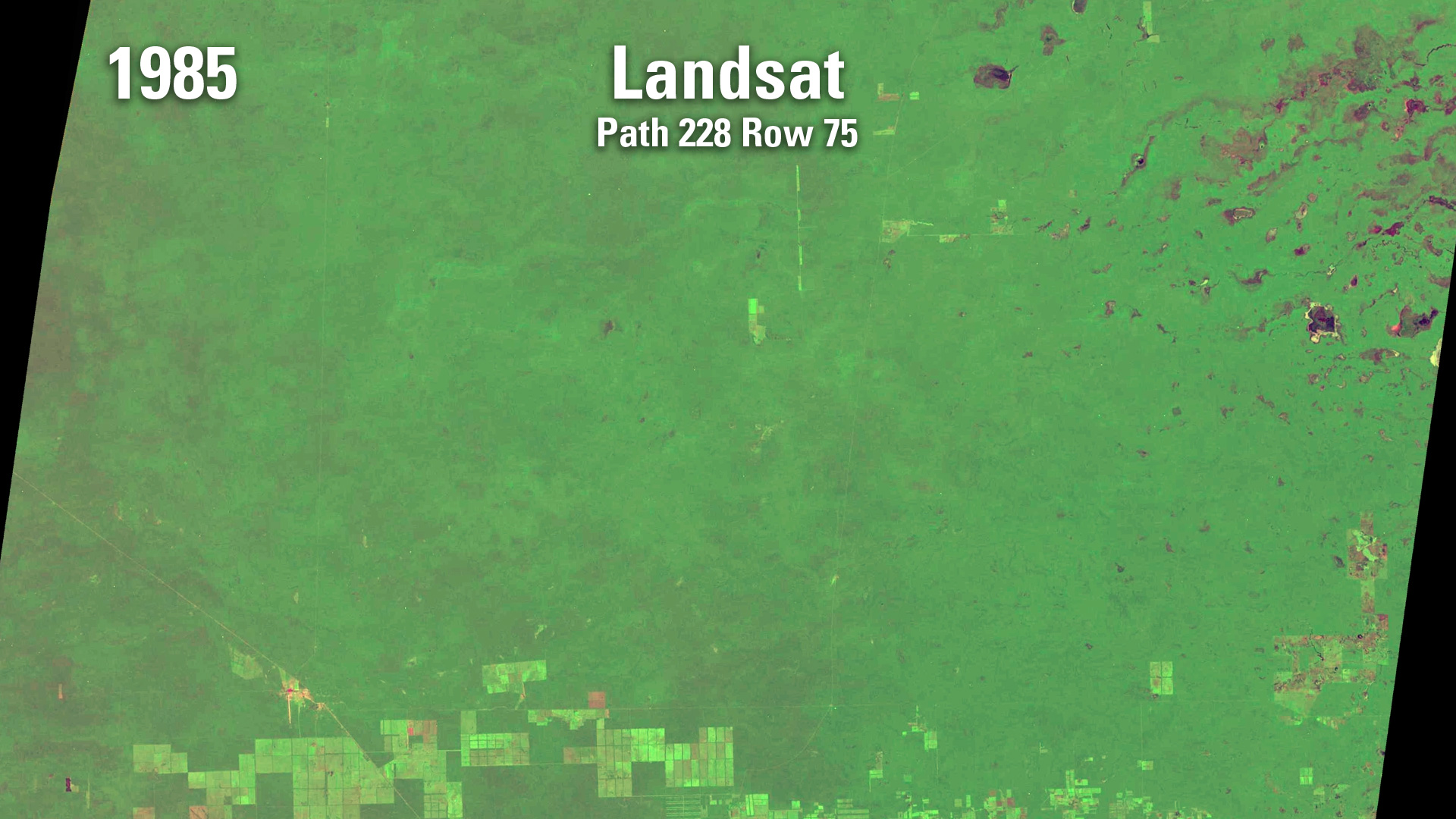 Landsat image of Paraguay, 1985