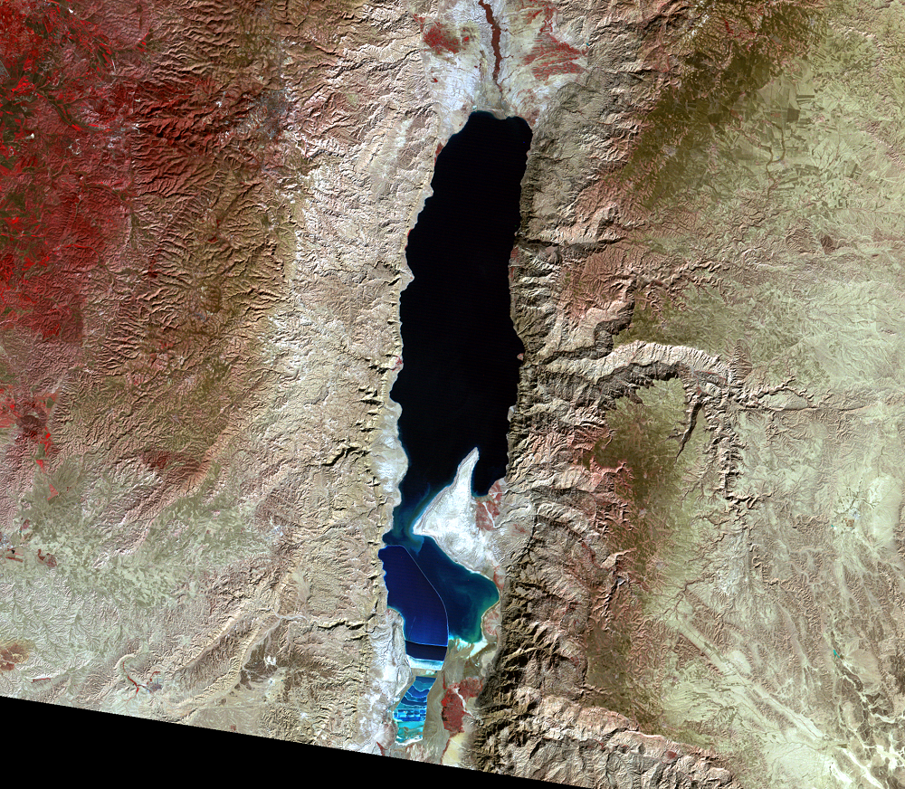 Jan. 1, 1973, Landsat 1 (path/row 187/38) — Dead Sea