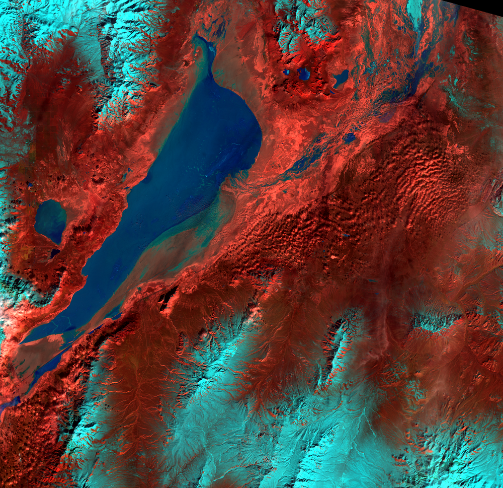 Jan. 30, 2017, Landsat 8 (path/row 43/32) — Lake formation on Black Rock Playa