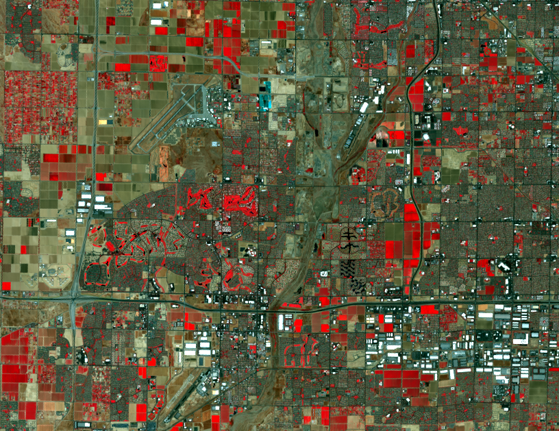 Aug. 8, 2020, Landsat 8 (path/row 37/37) — western Phoenix metro area, Arizona, AZ