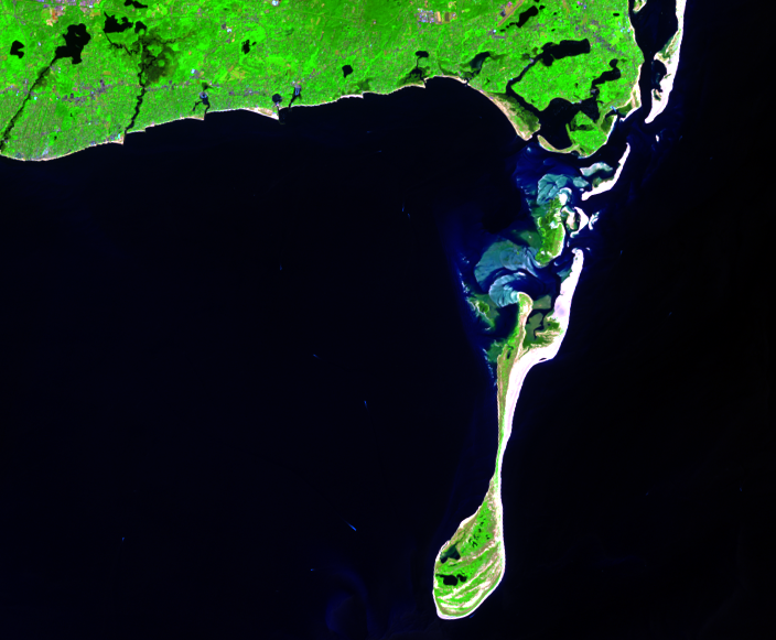 Aug. 29, 2018, Landsat 8 (path/row 11/31) — Monomoy Island, Cape Cod, Massachusetts, USA