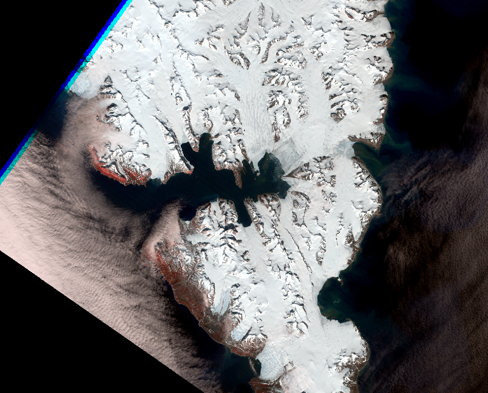 July 5, 1985, Landsat 5 (path/row 208/5) — Spitsbergen Island, Svalbard, Norway