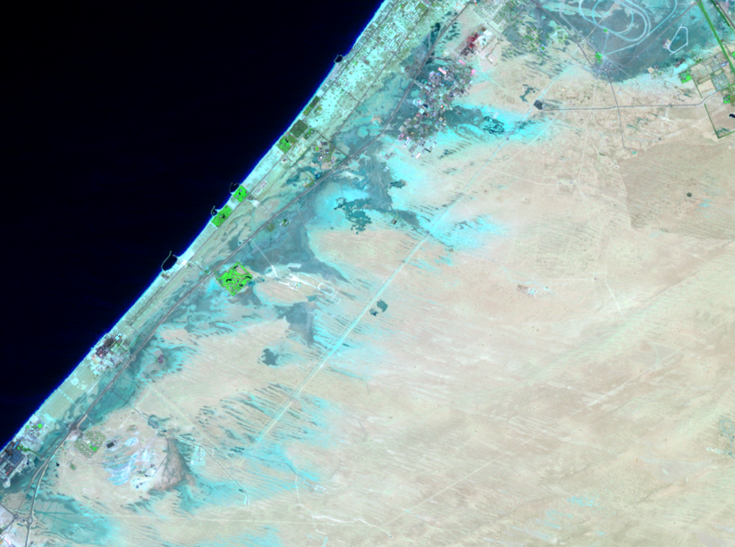May 3, 1991, Landsat 5 (path/row 160/42,43) — Palm Jumeirah, Dubai, United Arab Emirates