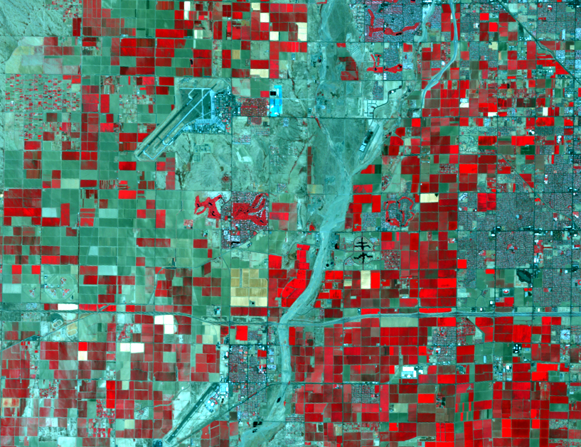 July 8, 1991, Landsat 5 (path/row 37/37) — western Phoenix metro area, Arizona, USA
