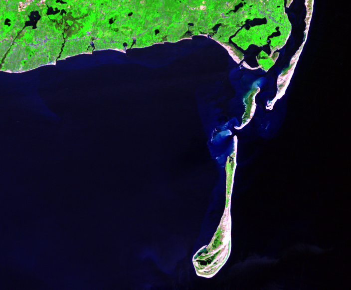 June 12, 1984, Landsat 5 (path/row 11/31) — Monomoy Island, Cape Cod, Massachusetts, USA