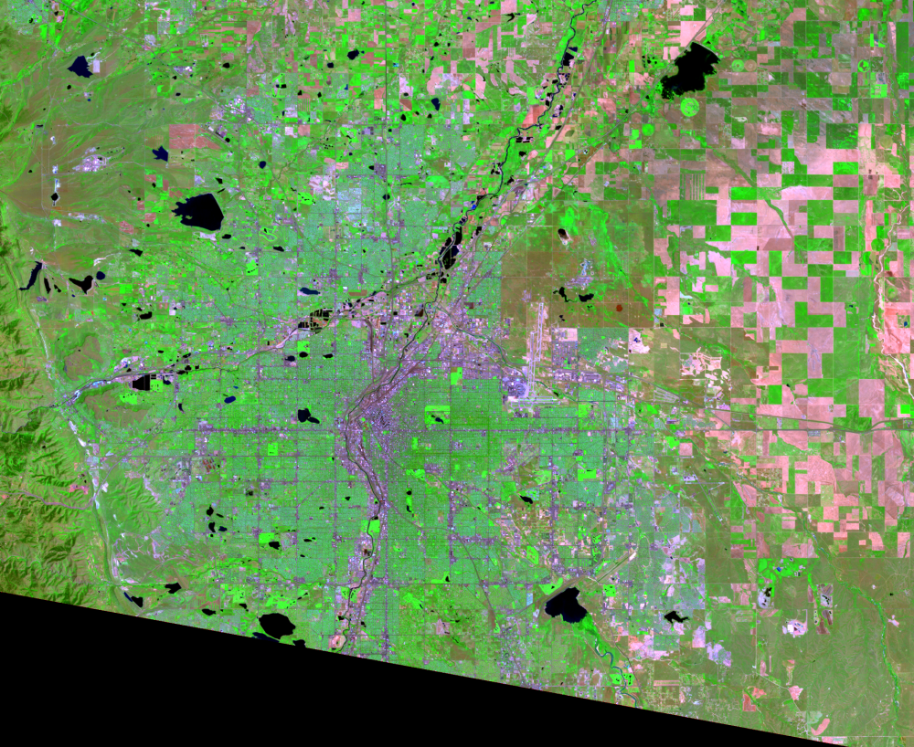 June 22, 1984, Landsat 5 (path/row 33/32) — Denver, CO, USA