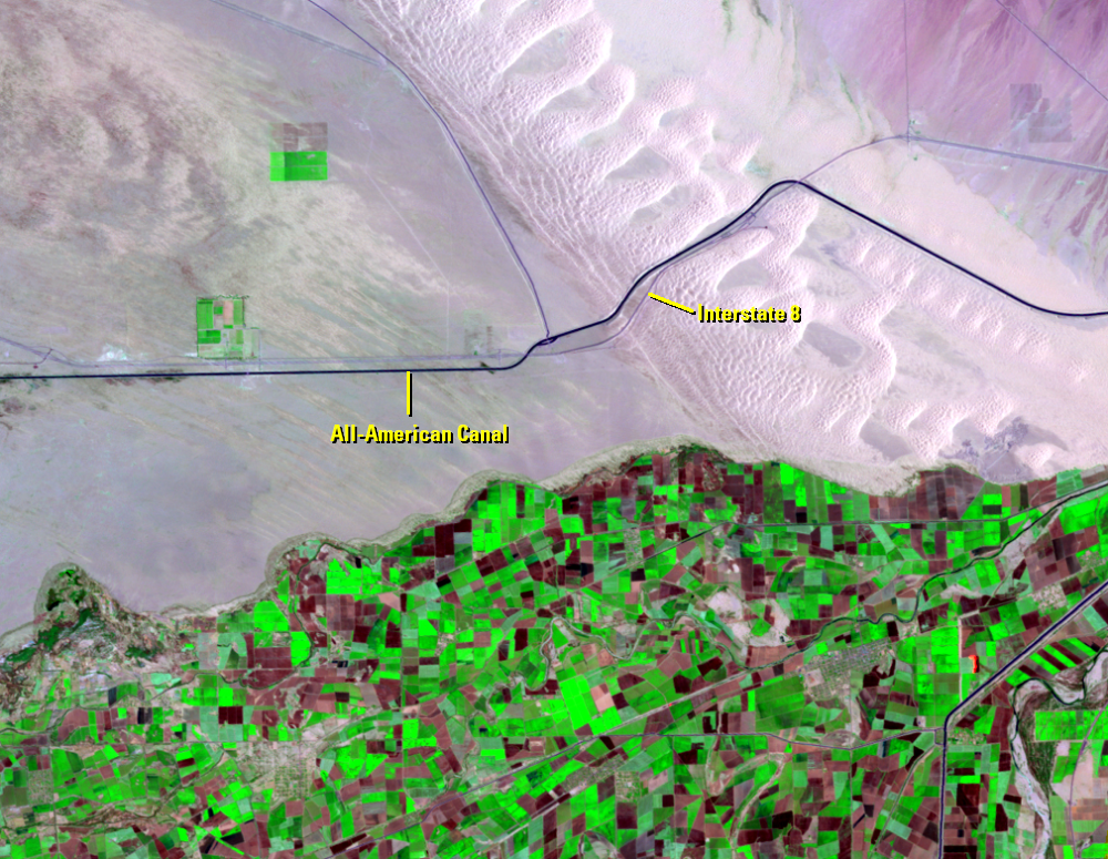 June 30, 1992, Landsat 4 (path/row 39/37) — All-American Canal, California, USA