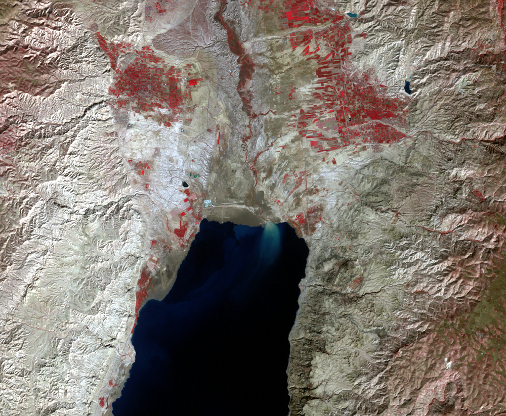 Feb. 15, 2000, Landsat 7 (path/row 174/38) — northern Dead Sea