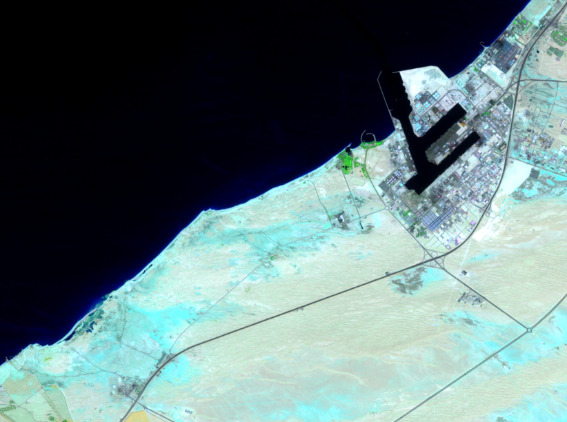 Sept. 30, 2002, Landsat 7 (path/row 160/42,43) — Palm Jebel Ali, Dubai, United Arab Emirates