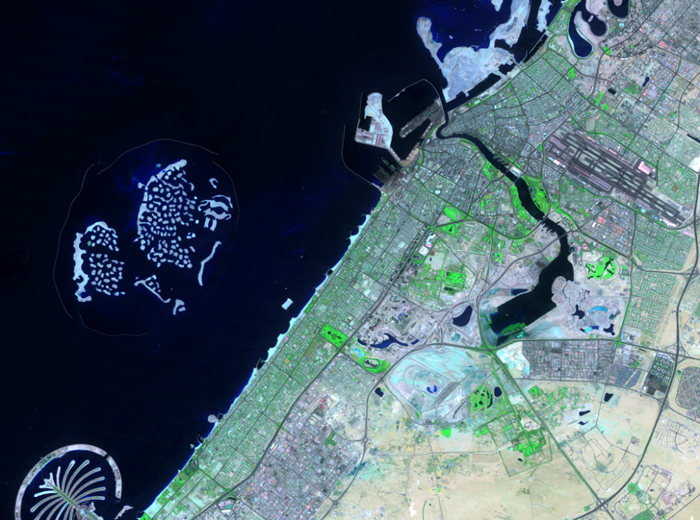 May 17, 2008, Landsat 5 (path/row 160/42,43) — The World, Dubai, United Arab Emirates