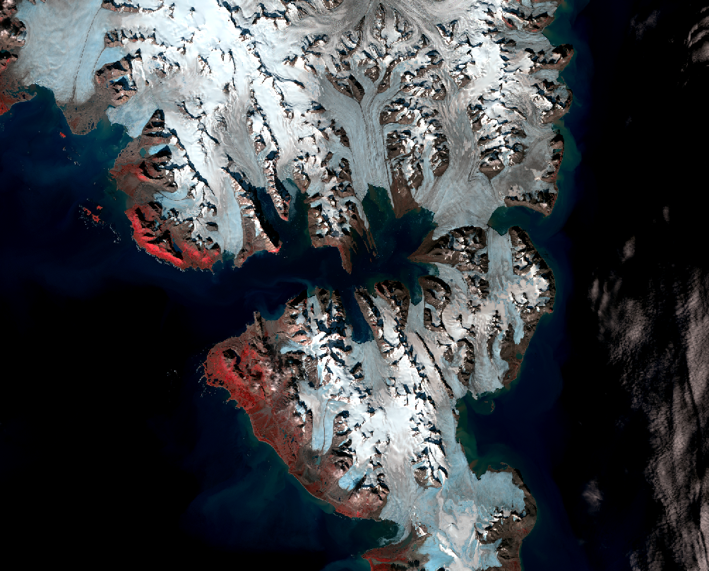 Aug. 24, 2013, Landsat 8 (path/row 211/5) — Spitsbergen Island, Svalbard, Norway