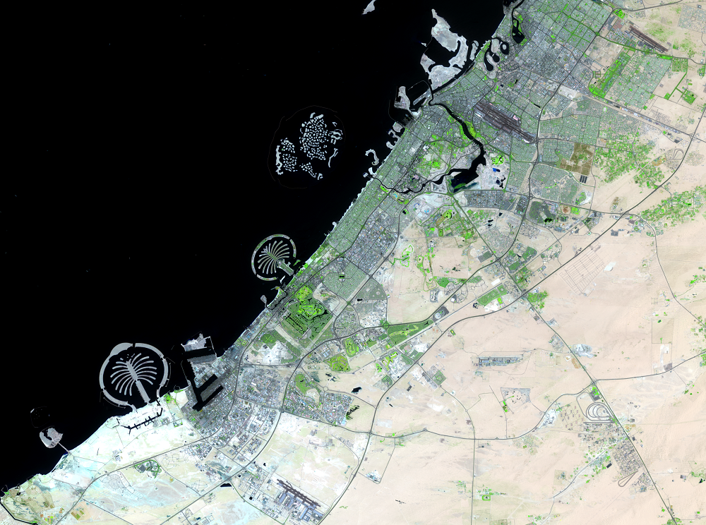 May 10, 2017, Landsat 8 (path/row 160/42,43) — Dubai, United Arab Emirates