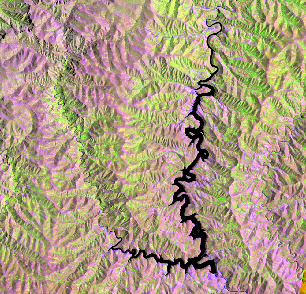Mar. 15, 2003, Landsat 7 (path/row 170/80) — Katse reservoir, Lesotho