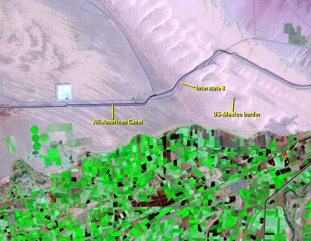 June 27, 2011, Landsat 5 (path/row 39/37) — All-American Canal, California, USA