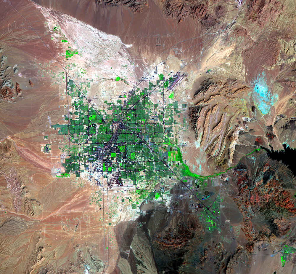 Sep. 10, 1986, Landsat 5 (path/row 39/35) — Las Vegas, Nevada, USA