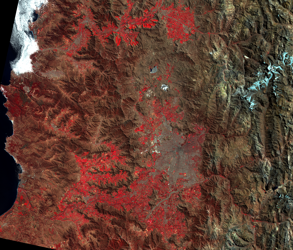 Mar. 14, 2020, Landsat 8 (path/row 233/83) — Santiago, Chile