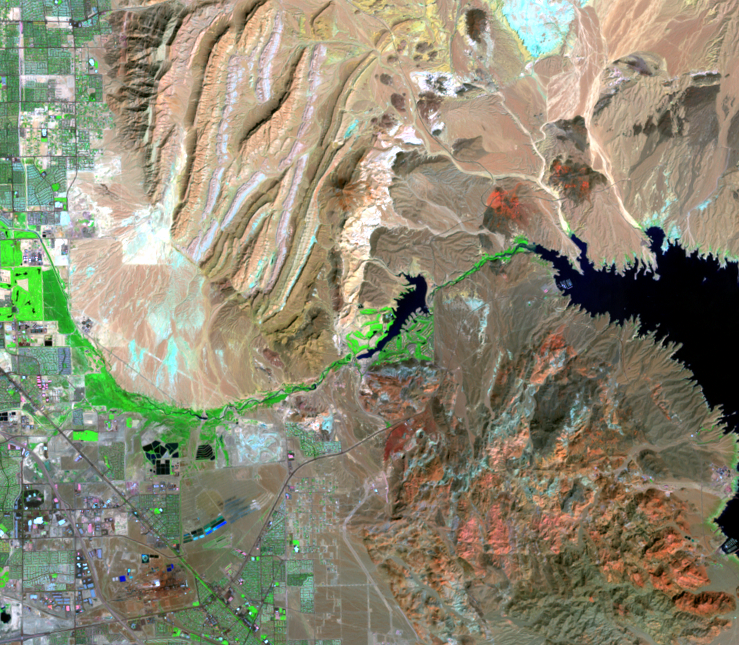 Sep. 24, 2000, Landsat 7 (path/row 39/35) — Lake Las Vegas, Nevada, USA