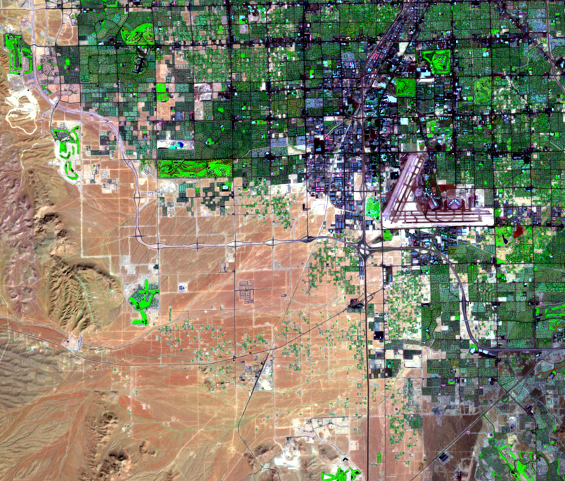 Sep. 24, 2000, Landsat 7 (path/row 39/35) — southwestern Las Vegas, Nevada, USA