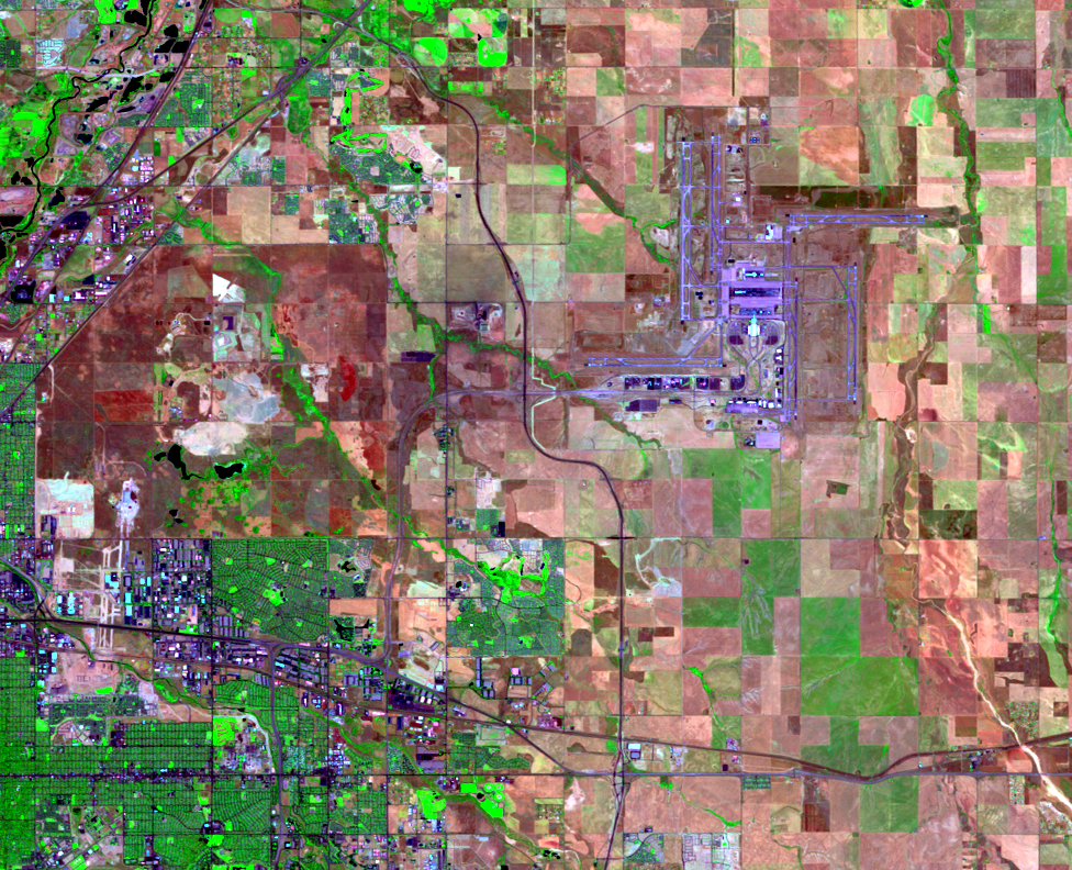 June 19, 2006, Landsat 5 (path/row 33/32) — Denver International Airport, CO, USA