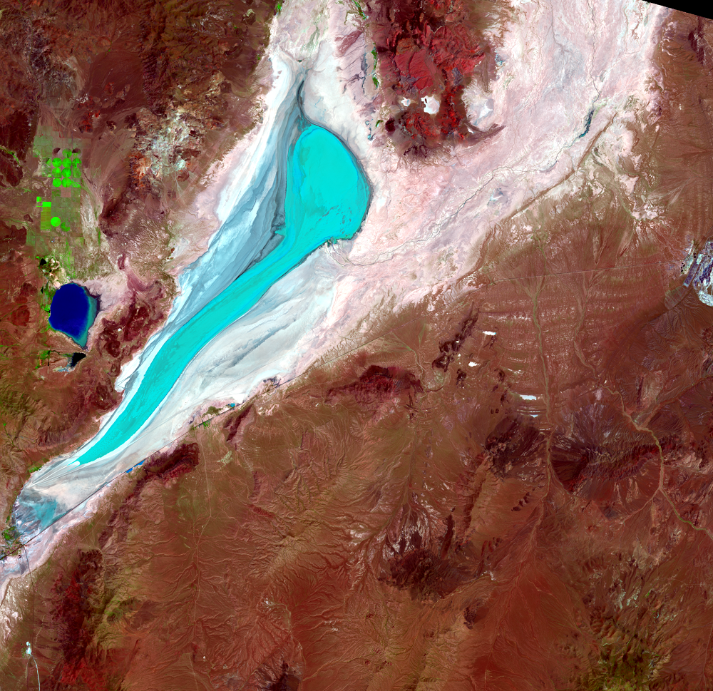 June 23, 2017, Landsat 8 (path/row 43/32) — Lake formation on Black Rock Playa