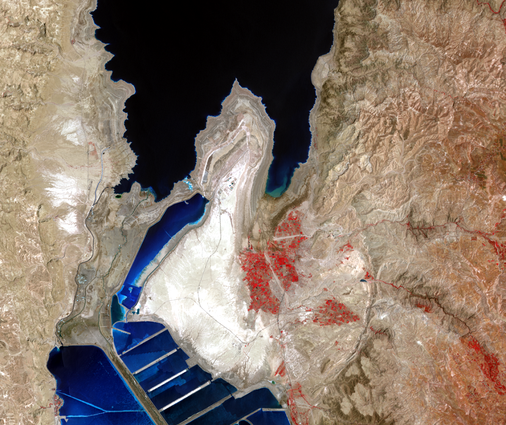 June 5, 2020, Landsat 8 (path/row 174/38) — Lisan Peninsula, Dead Sea