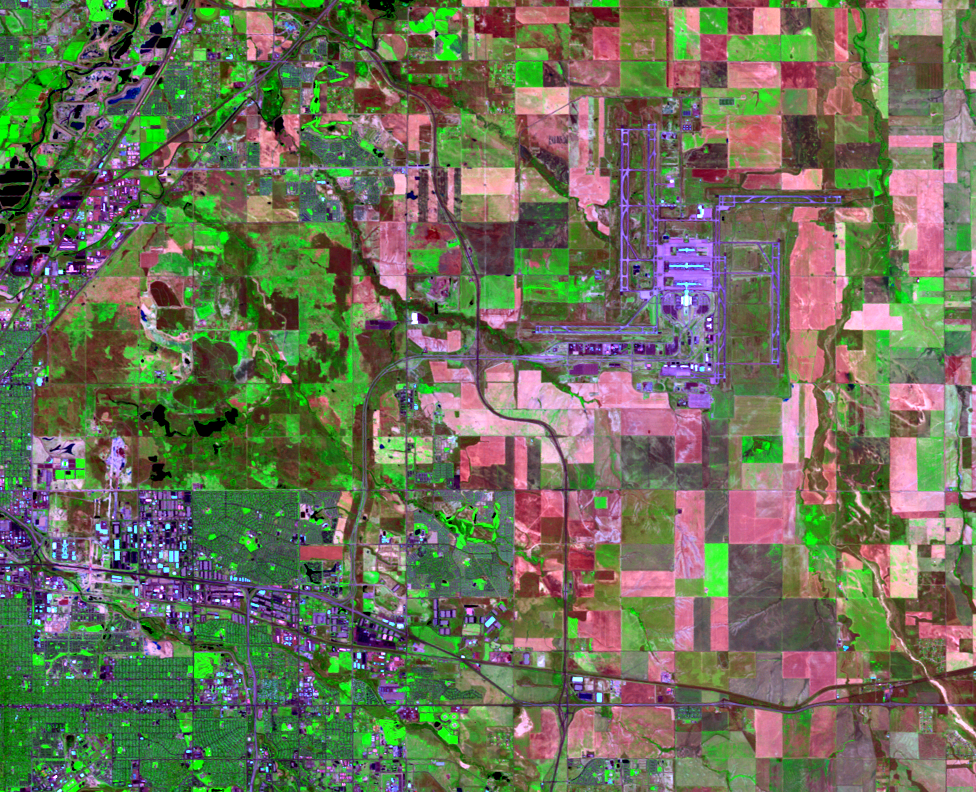 July 19, 2011, Landsat 5 (path/row 33/32) — Denver International Airport, CO, USA