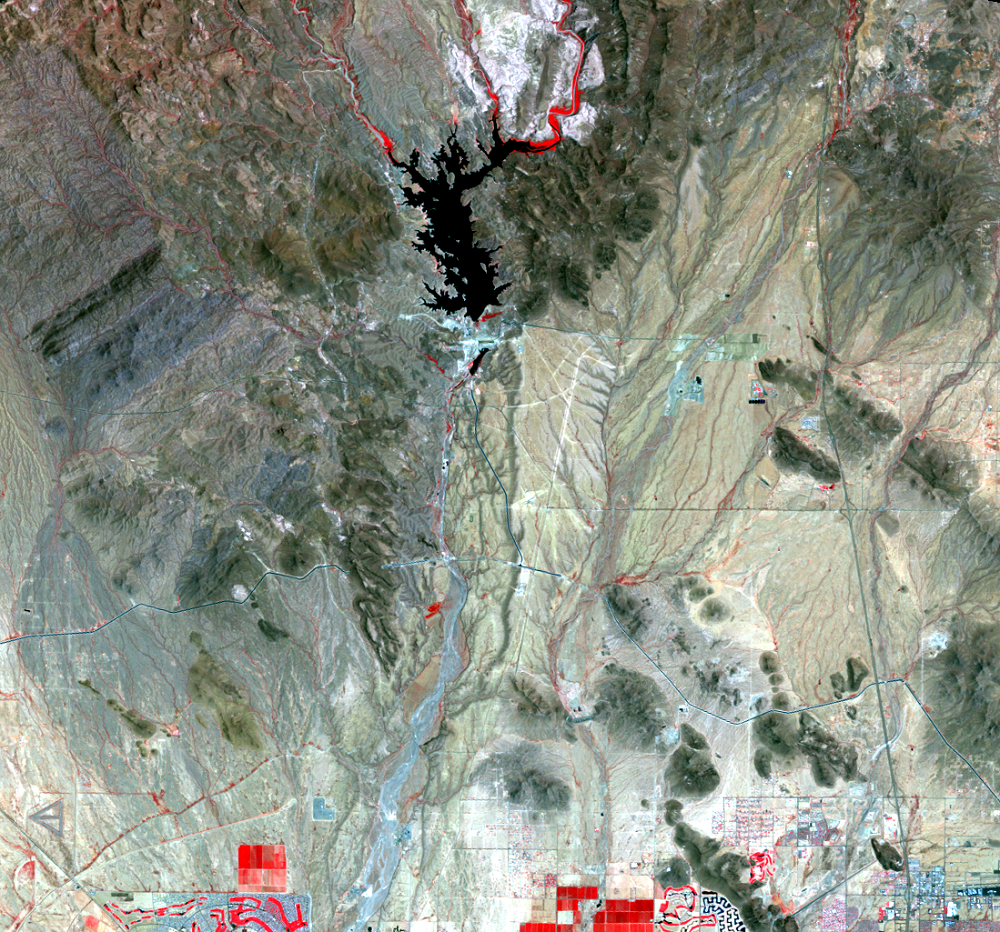 July 8, 1991, Landsat 5 (path/row 37/37) — Lake Pleasant, Arizona, USA