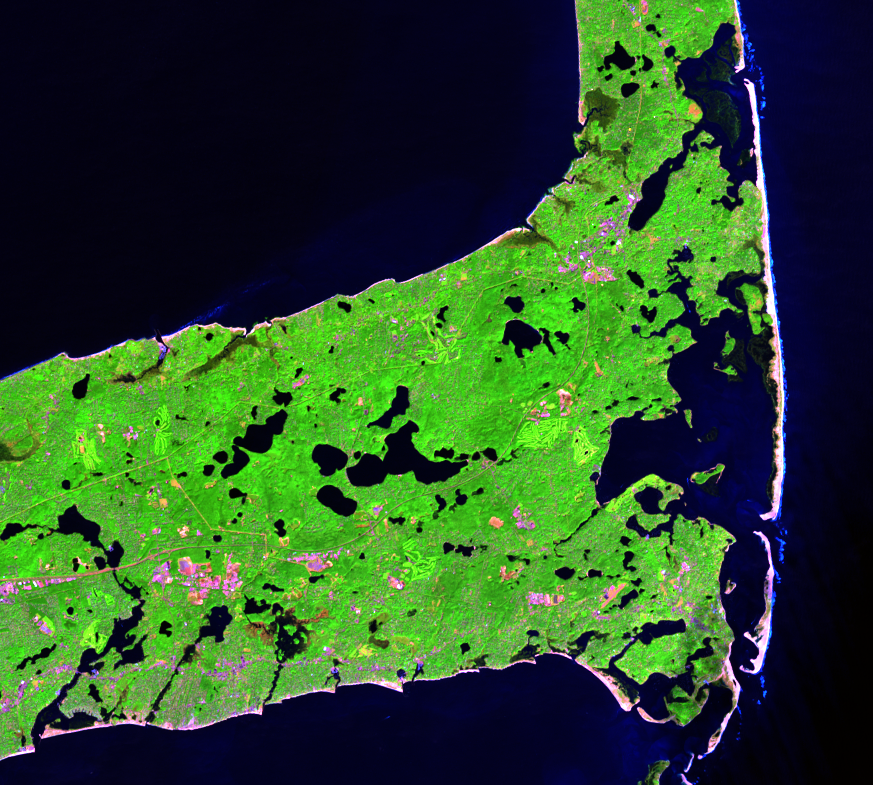 Oct. 5, 2014, Landsat 8 (path/row 11/31) — North and South Beach Islands, Cape Cod, Massachusetts, USA