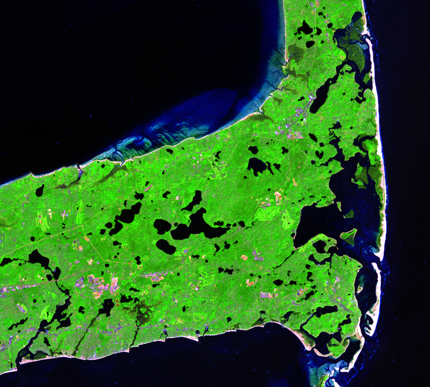 Sep. 6, 2015, Landsat 8 (path/row 11/31) — North and South Beach Islands, Cape Cod, Massachusetts, USA
