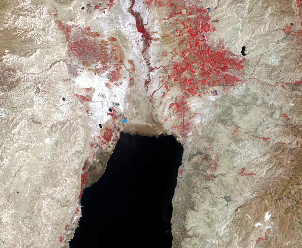 June 13, 2017, Landsat 8 (path/row 174/38) — northern Dead Sea