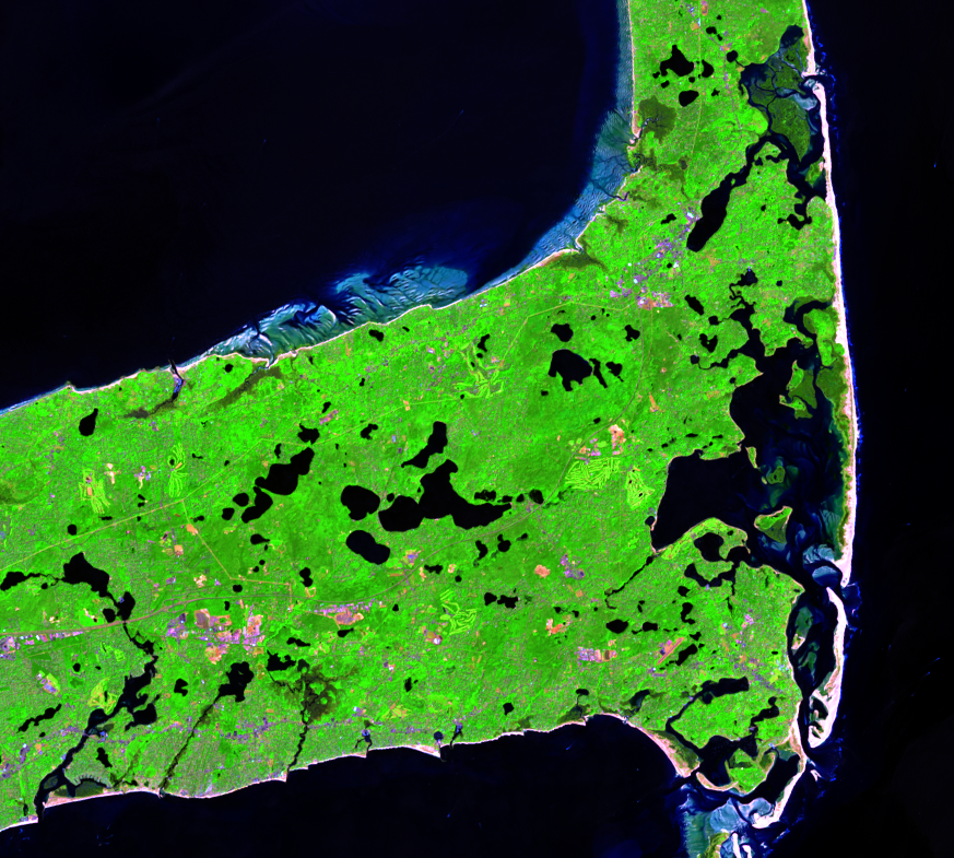 Aug. 23, 2016, Landsat 8 (path/row 11/31) — North and South Beach Islands, Cape Cod, Massachusetts, USA