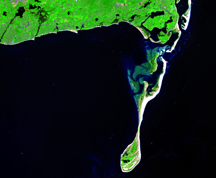 Sep. 6, 2015, Landsat 8 (path/row 11/31) — Monomoy Island, Cape Cod, Massachusetts, USA