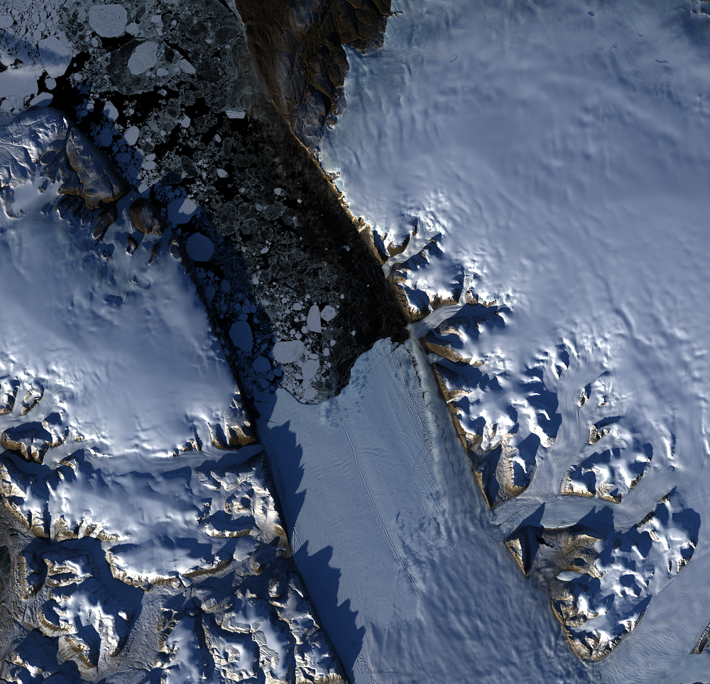 Sep. 19, 2014, Landsat 8 (path/row 43/1) —Petermann Glacier, Greenland