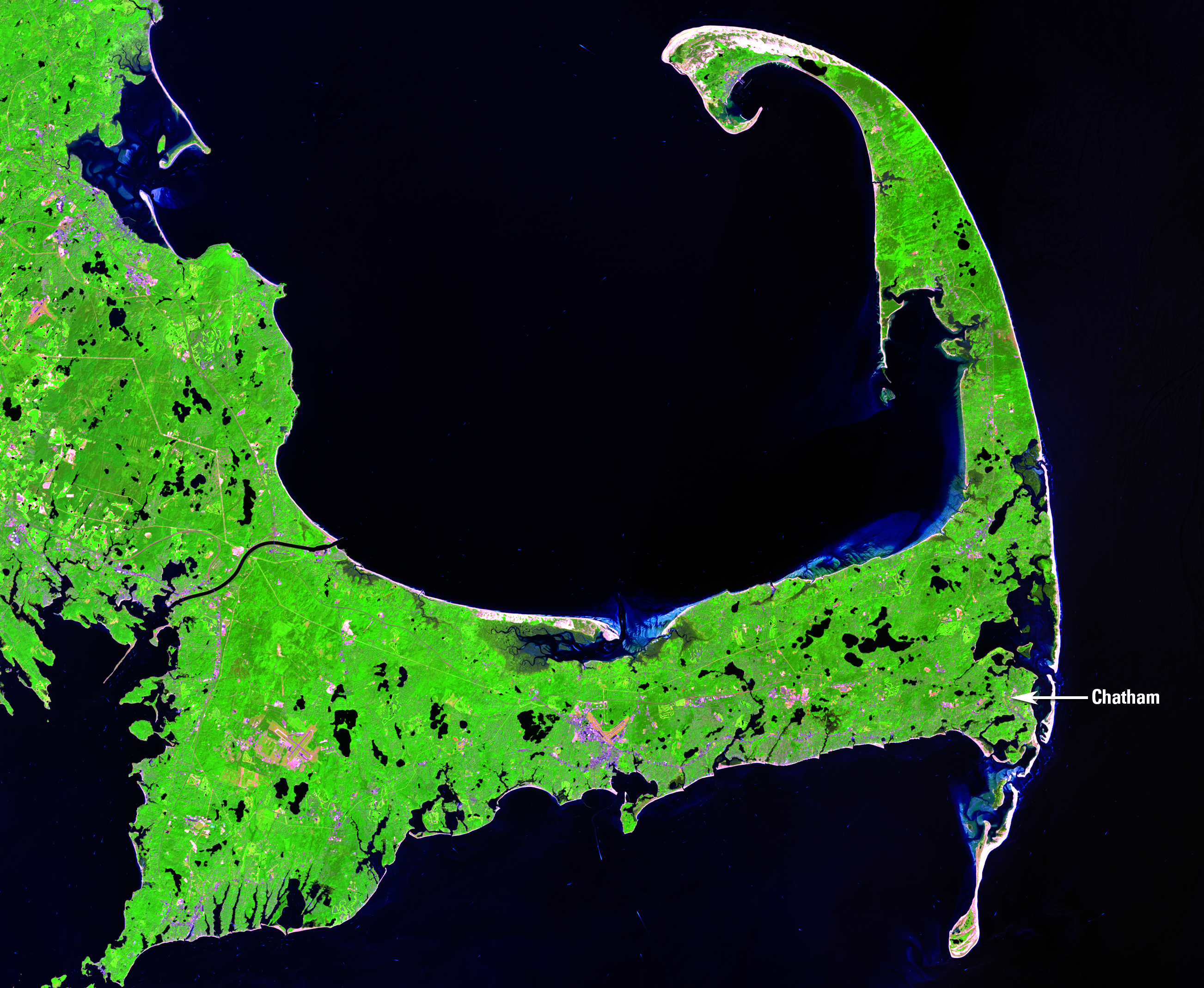 Sep. 6, 2015, Landsat 8 (path/row 11/31) — Cape Cod, Massachusetts, USA