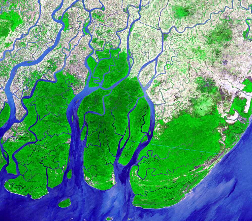 Jan. 1974, Landsat 1 (path/row 142,143/49) — Ayeyarwady Delta, Myanmar