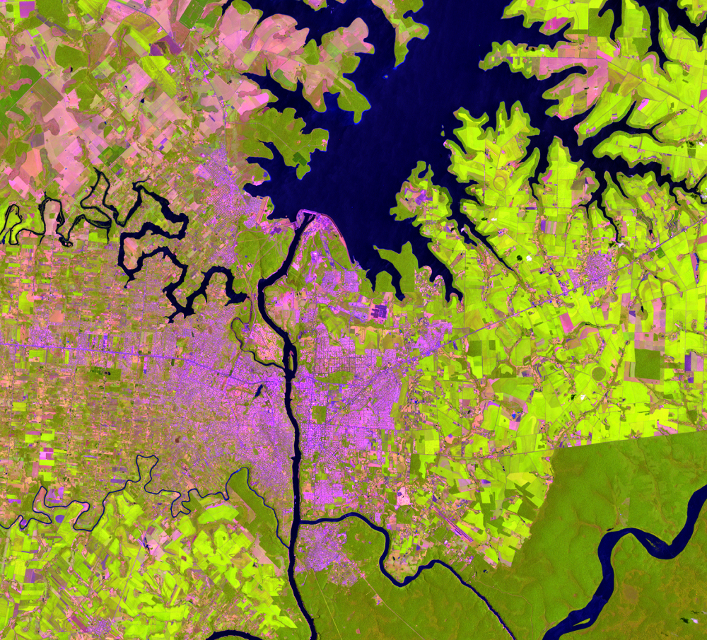 Jan. 17, 2002, Landsat 7 (path/row 224/78) — Itaipú Dam, South America