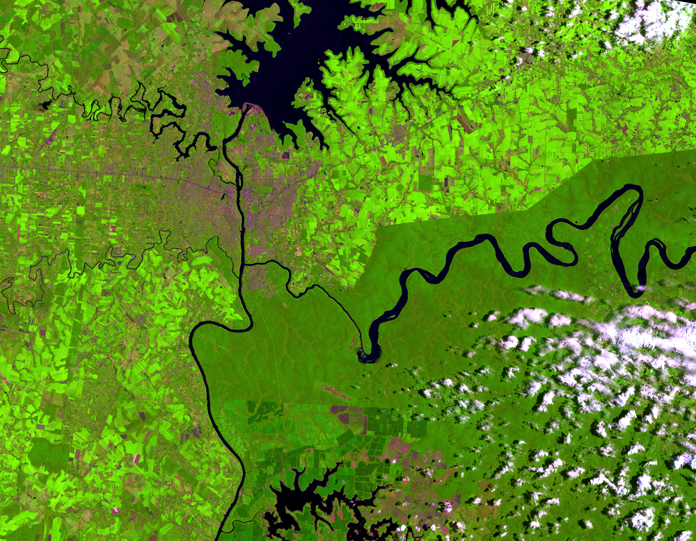 Jan. 17, 2002, Landsat 7 (path/row 224/78) — Iguazú National Park, South America