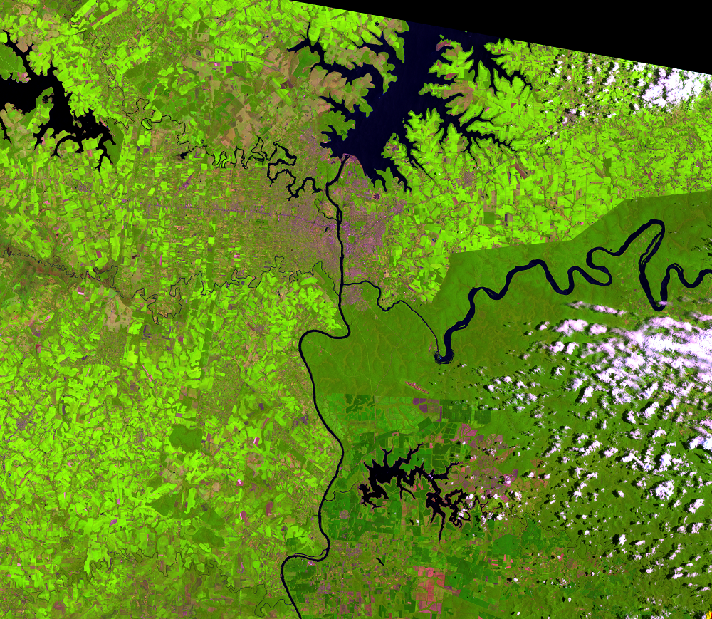 Jan. 17, 2002, Landsat 7 (path/row 224/78) — Iguazú, South America