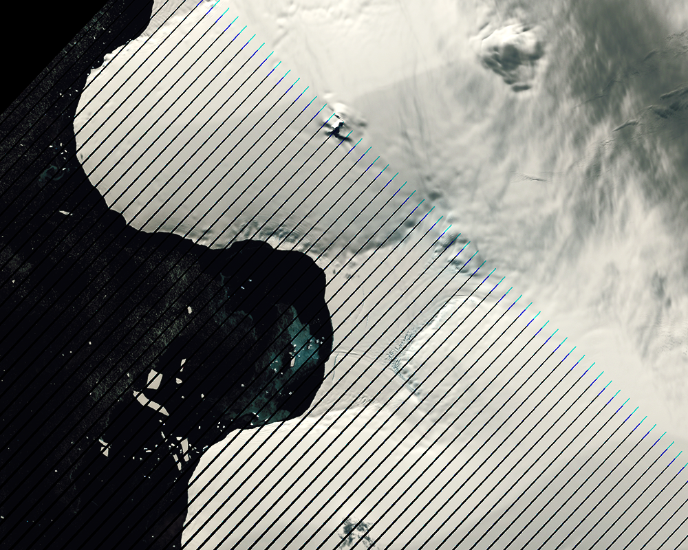 Feb. 15, 2011, Landsat 7 (path/row 220/111) — Verdi Ice Shelf, Antarctica