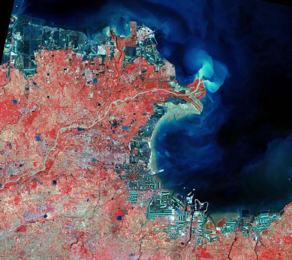 Oct. 3, 2018, Landsat 8 (path/row 121/34) — Huang He Delta, China