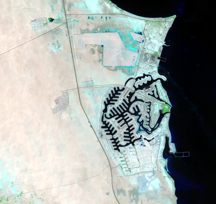July 13, 2016, Landsat 8 (path/row 165/40) — Sabah Al Ahmad Sea City, Kuwait