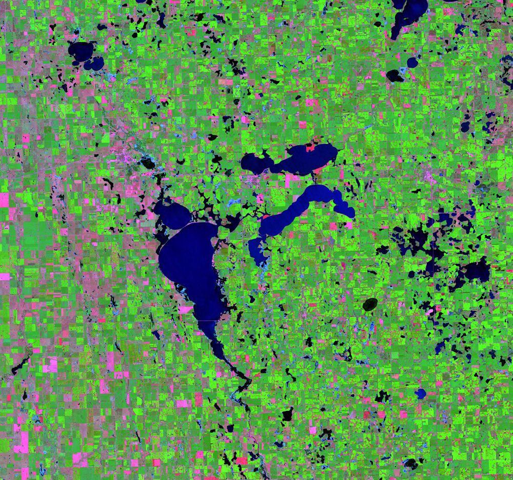 Aug. 24, 2011, Landsat 5 (path/row 29/29) — Lake Thompson, South Dakota, USA