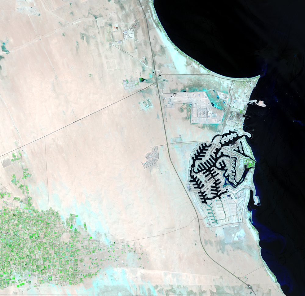 June 30, 2017, Landsat 8 (path/row 165/40) — Sabah Al Ahmad Sea City, Kuwait